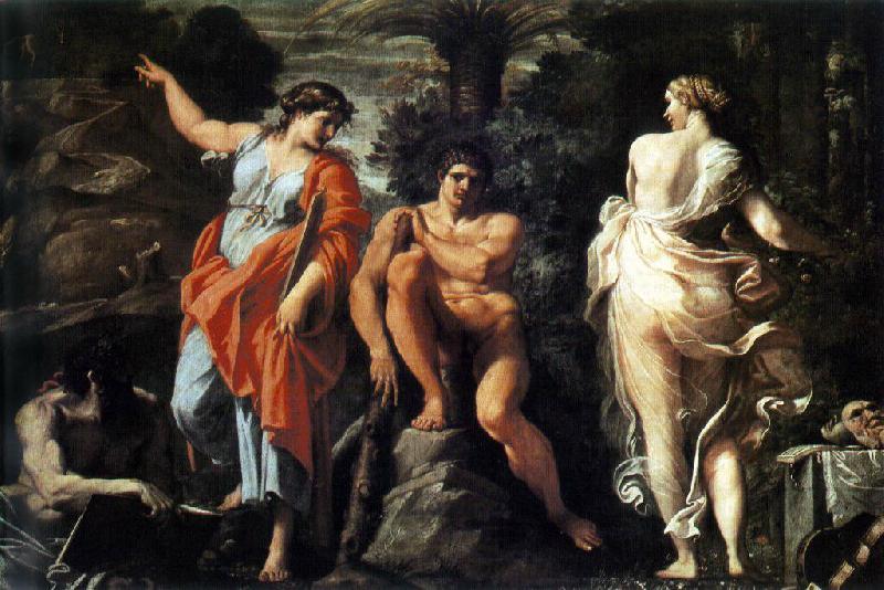 CARRACCI, Annibale The Choice of Heracles sd France oil painting art